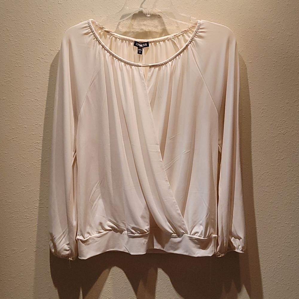 Small express open front dress shirt